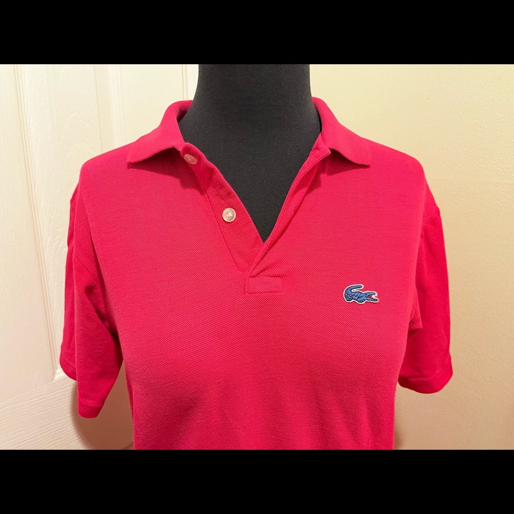 Izod Lacoste hot pink vintage polo shirt